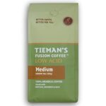 Tieman’s Fusion Coffee, Low Acid Medium Roast, Ground, 10 ounce bag (pack of 30)