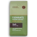Tieman’s Fusion Coffee, Low Acid Dark Roast, Ground, 10-Ounce bag